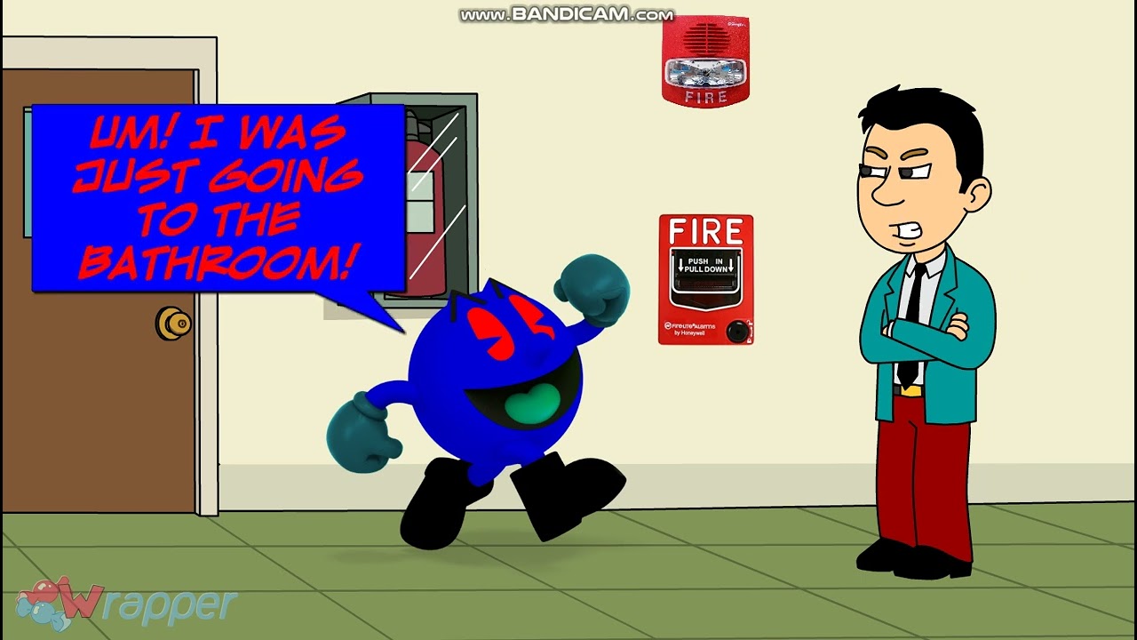 Dark Pac-Man Fails to Pull the Fire Alarm and Gets Grounded