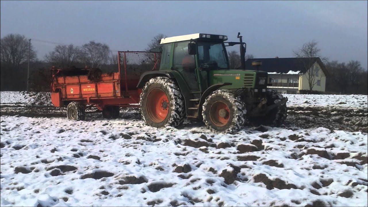 Miststreuen 2013 mit Fendt Favorit 509c und Welger LS 290