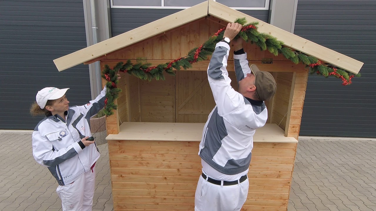 Bienen Imkerei, Weihnachtsmarkthütte selbst gebaut, faltbar!