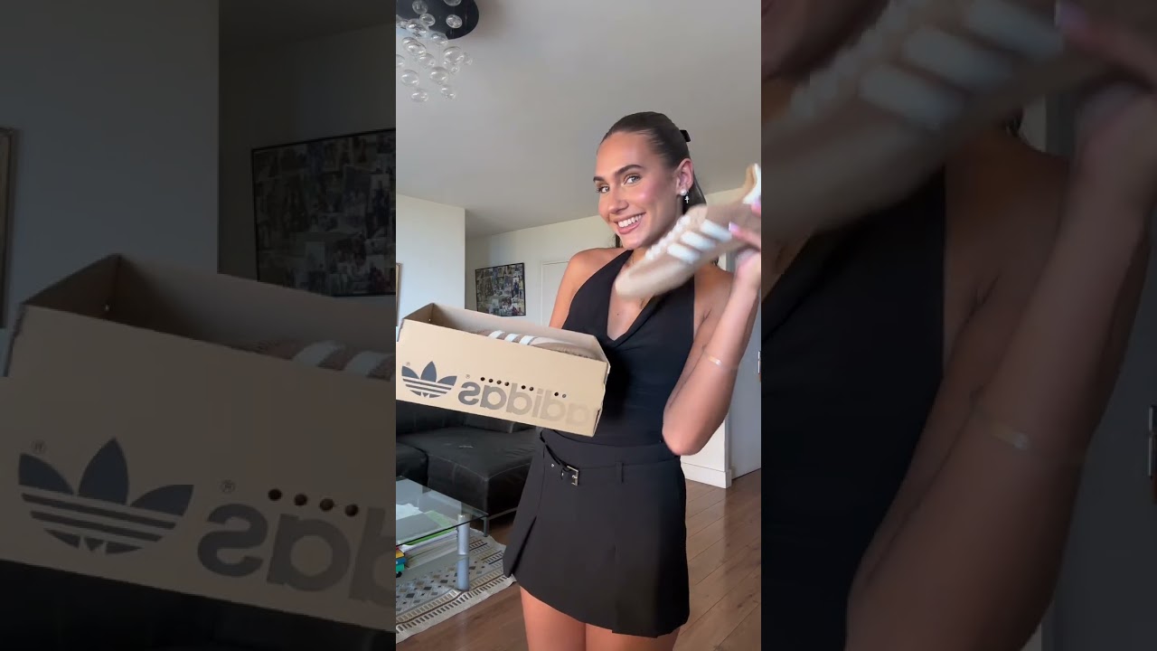 Je d&eacute;couvre ma nouvelle paire de Adidas Samba OG Cardboard 🤍 #unboxing #adidas #beige #aesthetic