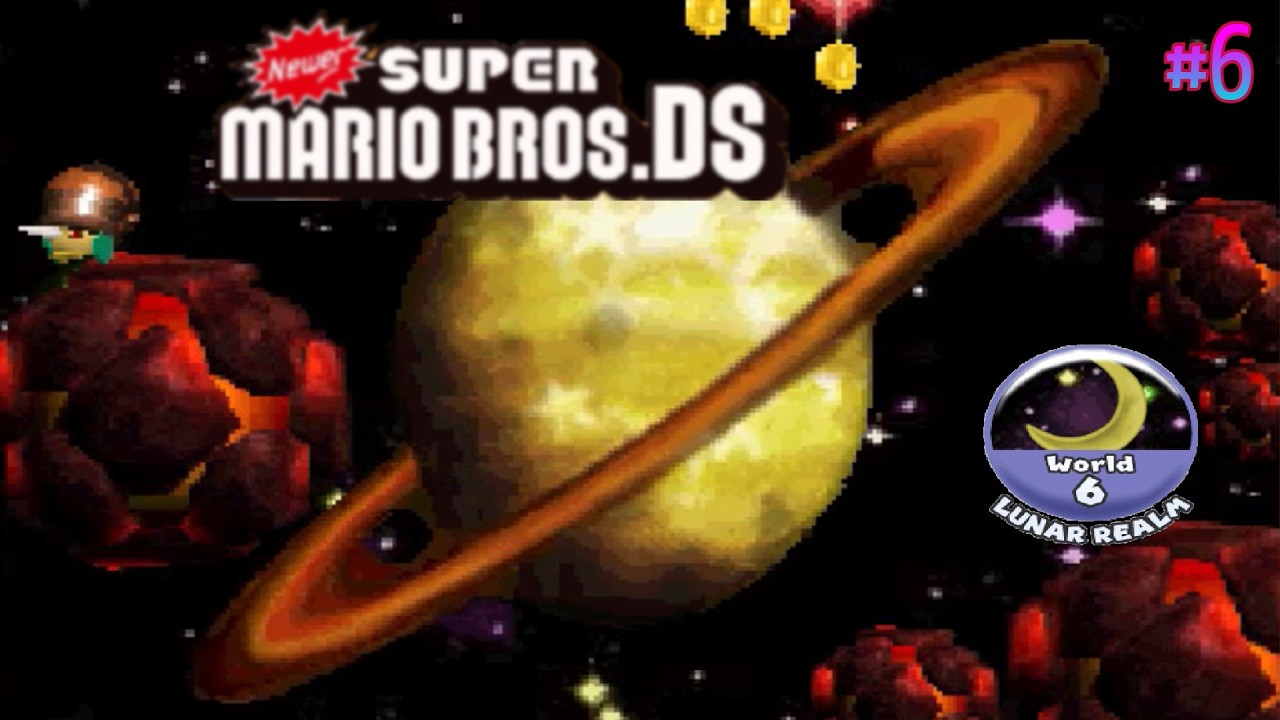 NEWER Super Mario Bros. DS (no commentary) I #World 6.1 -♜ LUNAR REALM