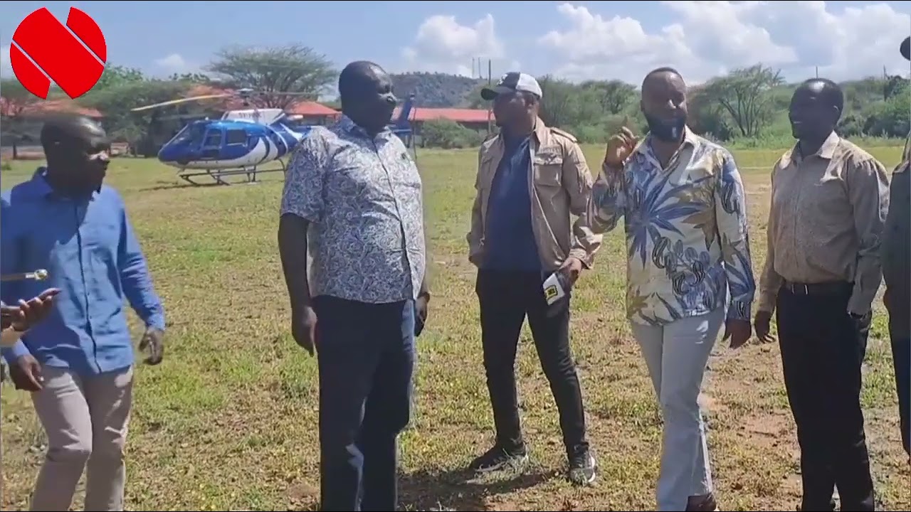 Flamboyant Mining CS Ali Hassan Joho lands in Tiaty in three flashy choppers to seal mining deal