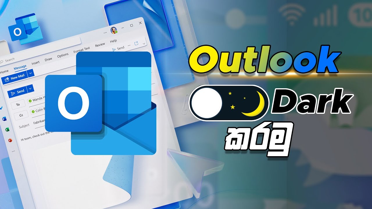 how to change outlook app to dark mode | How to Turn On Dark Mode in Outlook | Sinhala | 231