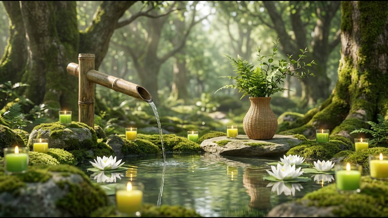 Gentle Nature Water Ambience with Gentle Piano for Deep Sleep, Meditation, Insomnia & Stress Relief