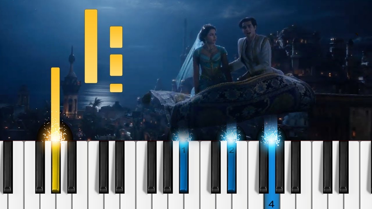 A Whole New World - Aladdin (2019) - Piano Tutorial / Piano Cover