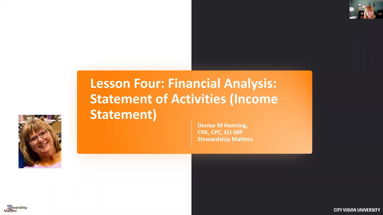 Nonprofit Financial Accounting: 4. Statement of Activities (Income Statement)