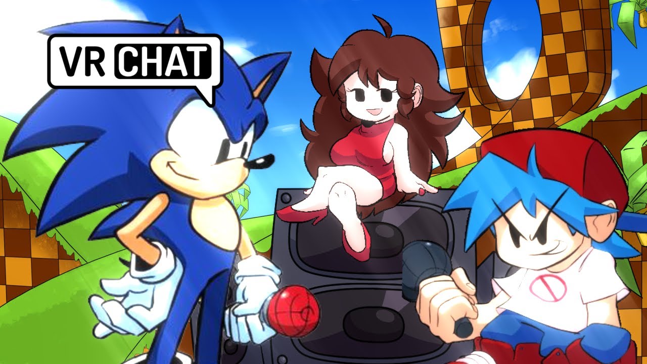 SONIC MEETS BF AND GF IN VR CHAT EPIC RAP BATTLE