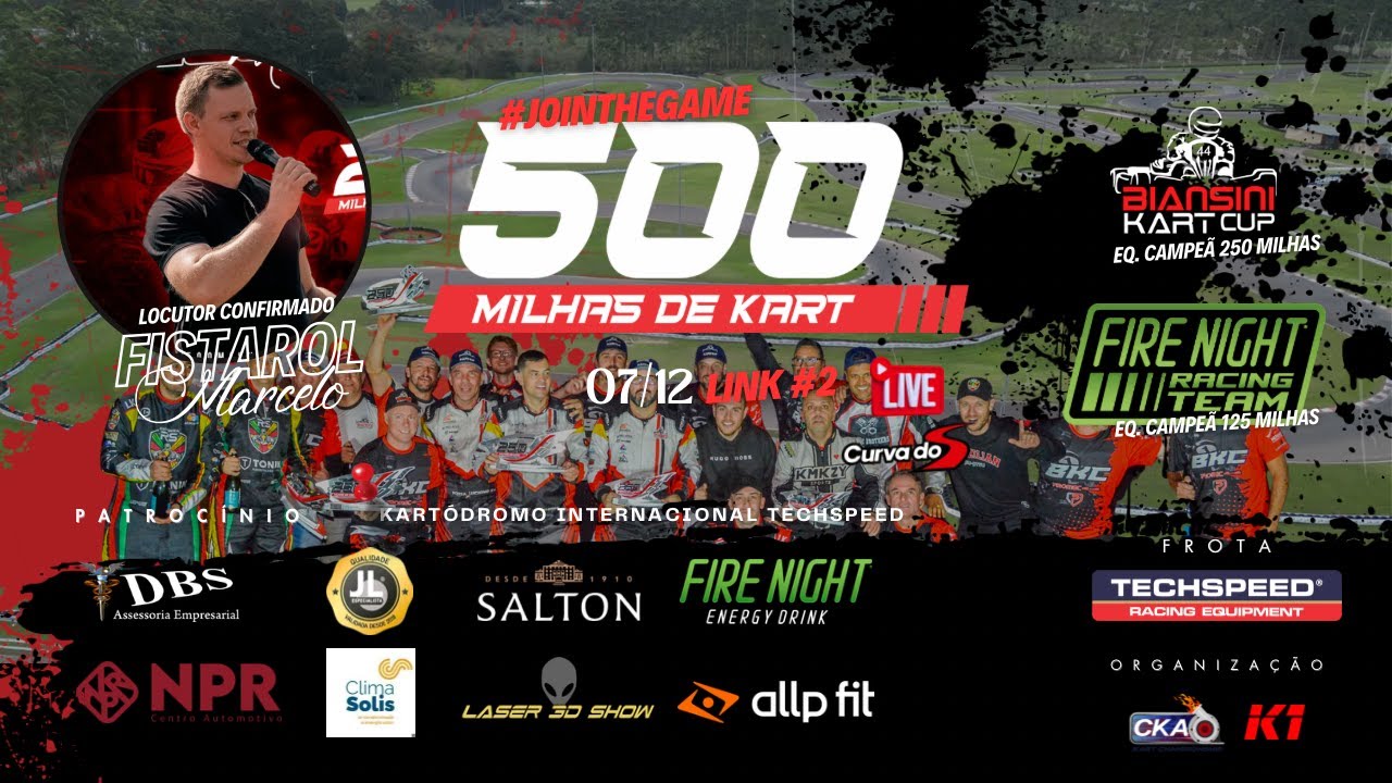 500 Milhas Noturna de Kart Rental - LINK 2 - Kartódromo Techspeed Nova Santa Ritca 06.12.2025