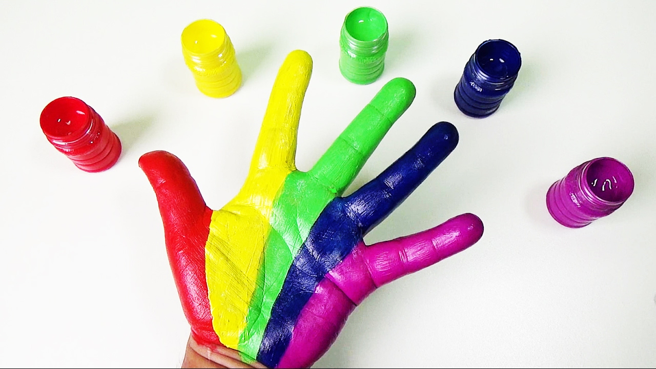 ¡Aprende los colores PINTANDO TUS DEDOS con colores brillantes!