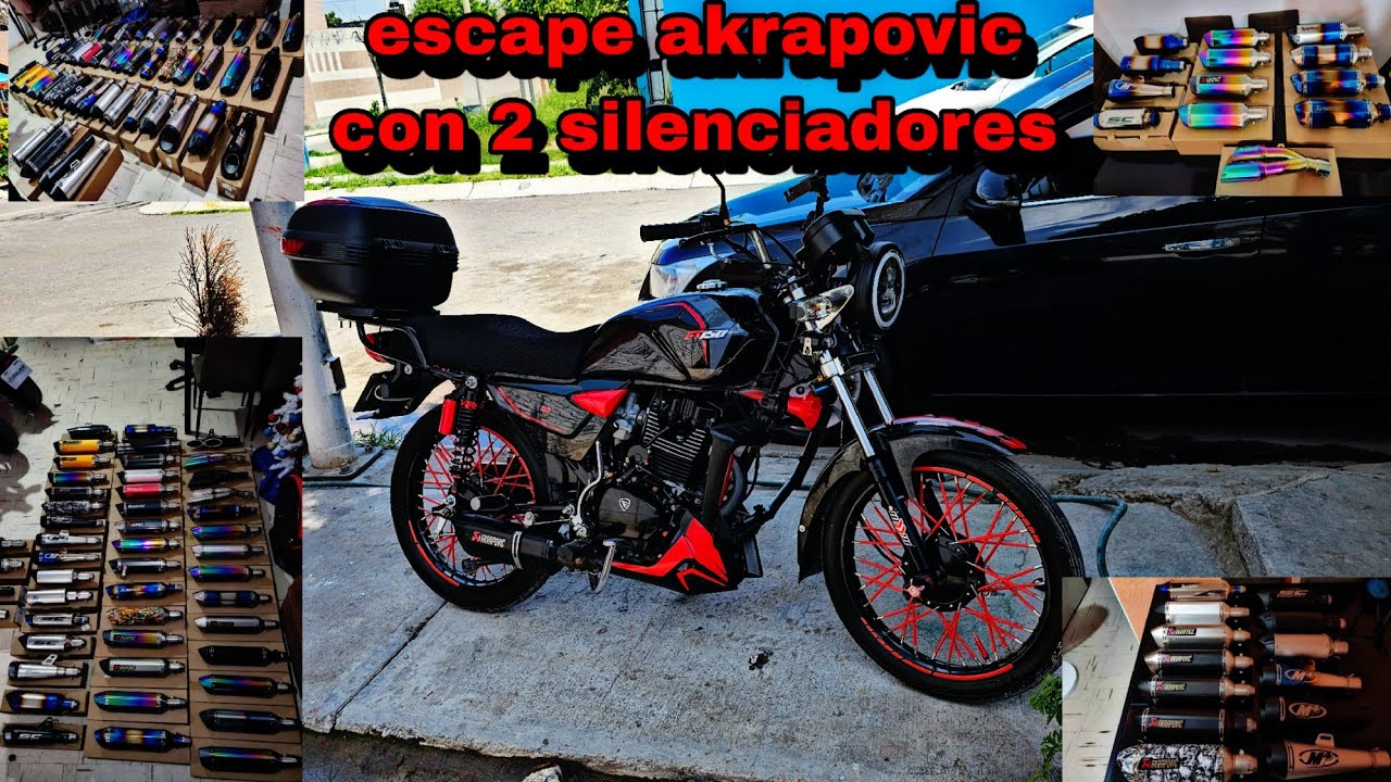 escape akrapovic con 2 silenciadores ft150, 2024 suena mejor que el original.