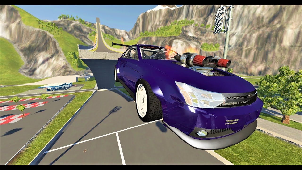 Turning Wheel left and right effect when jumping on BeamNG Drive