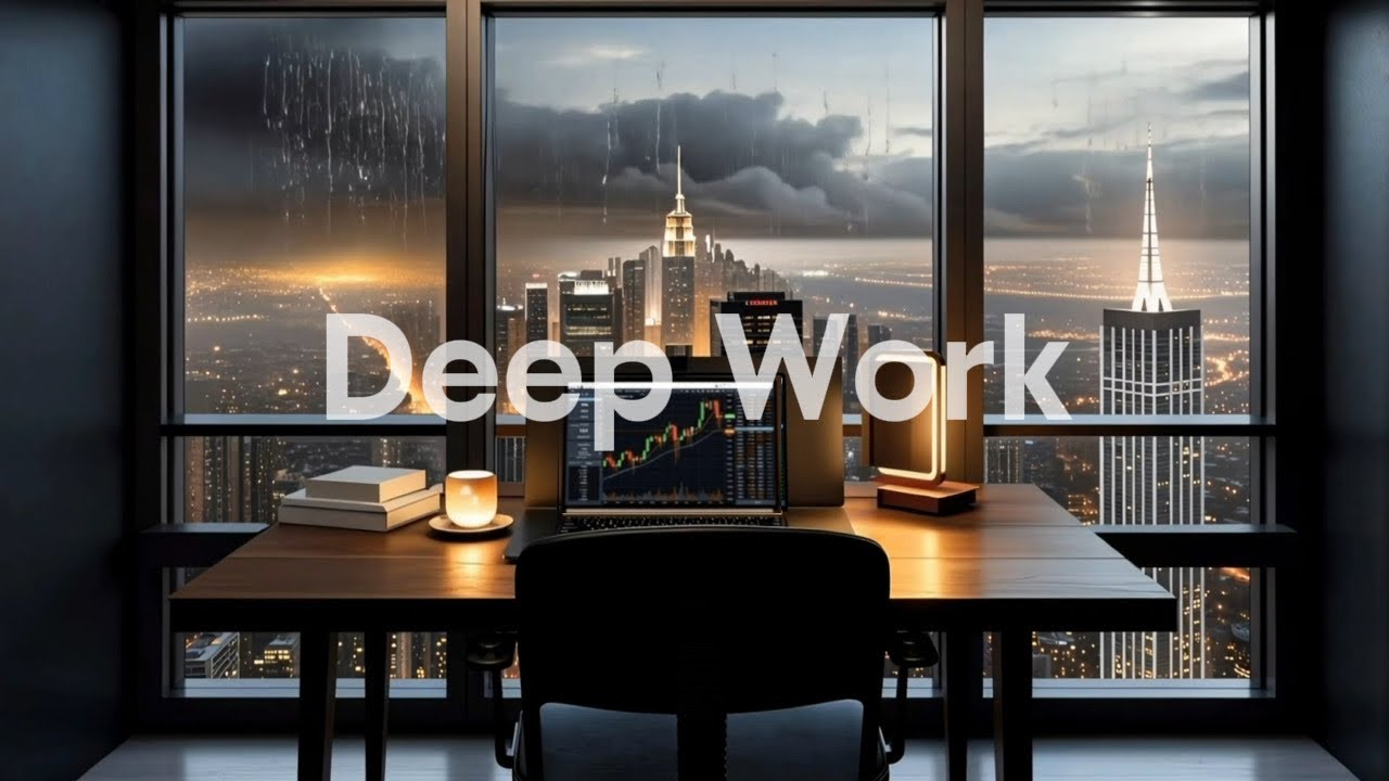 Deep Work Focus Music | Calm Lo-fi Piano with Rain for Studying & Coding