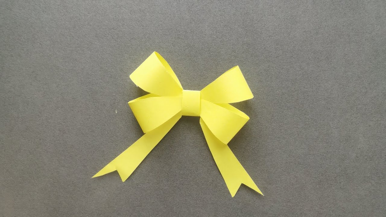 Einfache🎀 Schleife🎀 aus Papier basteln// Easy Paper Bow #paperbow #papercraft #origami