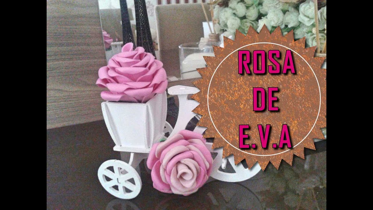 Como fazer : Rosa de EVA (Passo a passo)