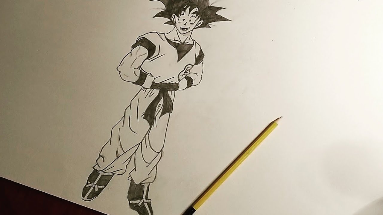 (ASMR) Drawing GOKU Part 1 | Dragon Ball Z | Gum Chewing | Viewer Request