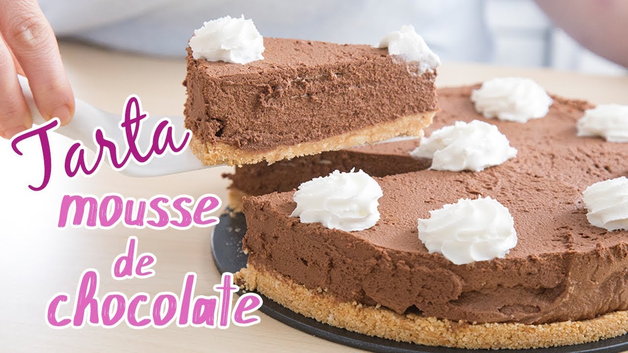 Tarta MOUSSE DE CHOCOLATE con BASE DE GALLETA | @ladulceeva
