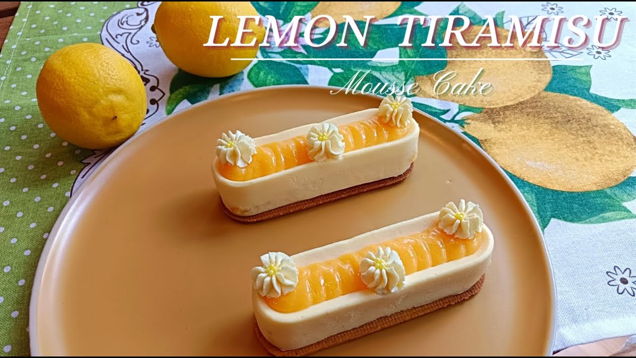 LEMON TIRAMISU MOUSSE CAKE 🍋