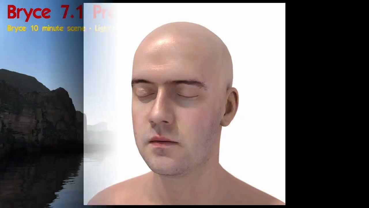 Bryce 10 minute scene - Lighting Skin Experiment 1 - by David Brinnen.