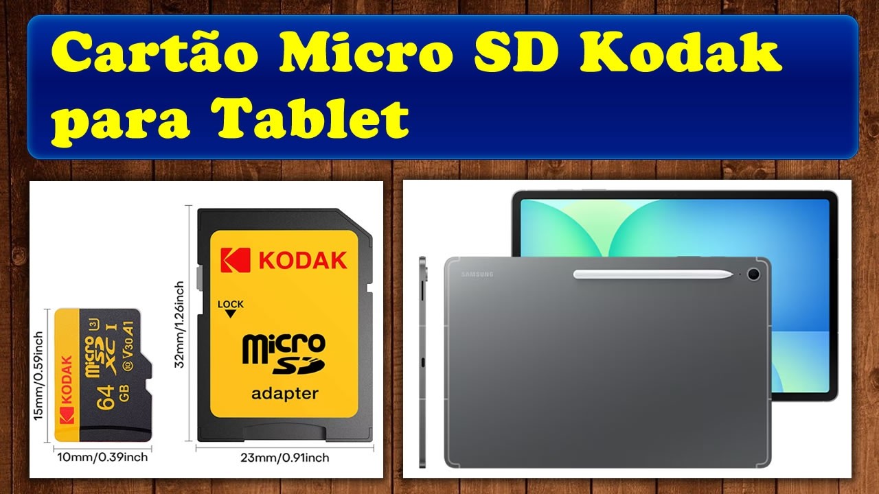 Cartão Micro SD Kodak para tablet