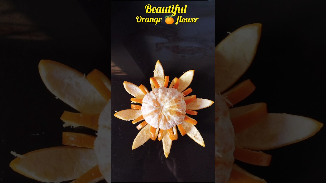 How to make orange 🍊🍊 flower #shorts#viral#fruit#diy