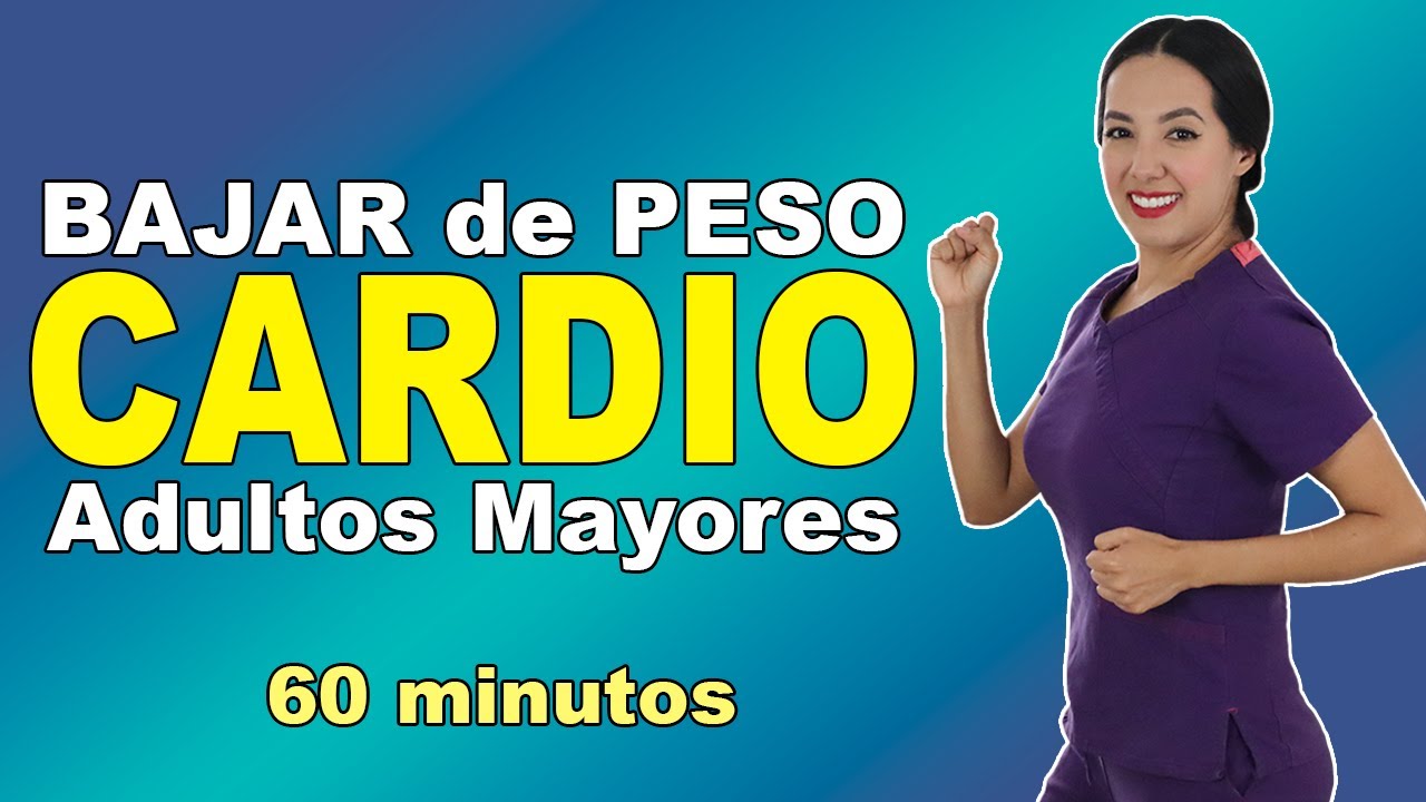 60 minutos de CARDIO para Bajar de Peso en casa para Adultos Mayores