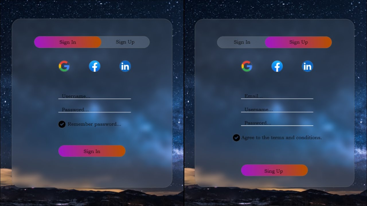 How to create Sign Up and Log In form in Adobe XD || Create log In page  in Adobe XD.
