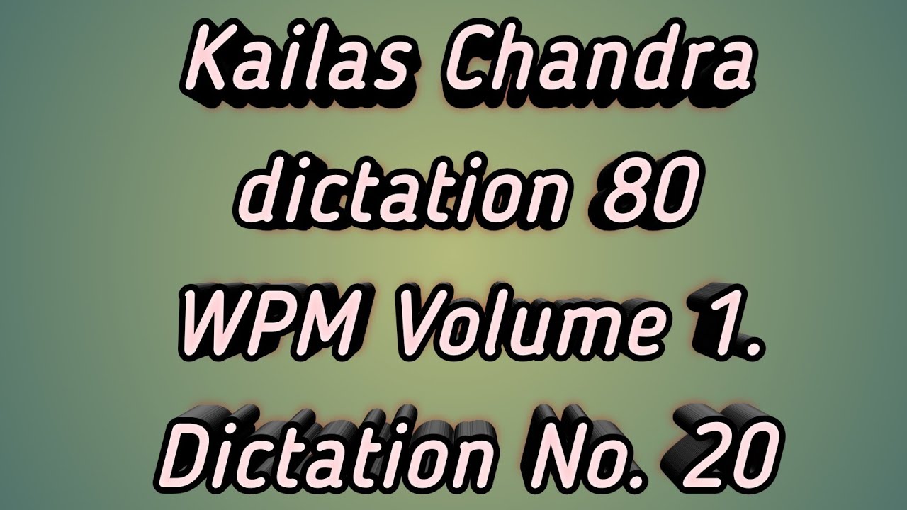 English steno dictation 80 wpm  | steno dictation with outline | steno basic course | shorthand