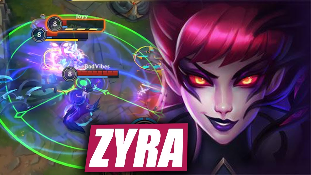 Wild Rift Zyra Mid Lane Gameplay (Build & Runes)