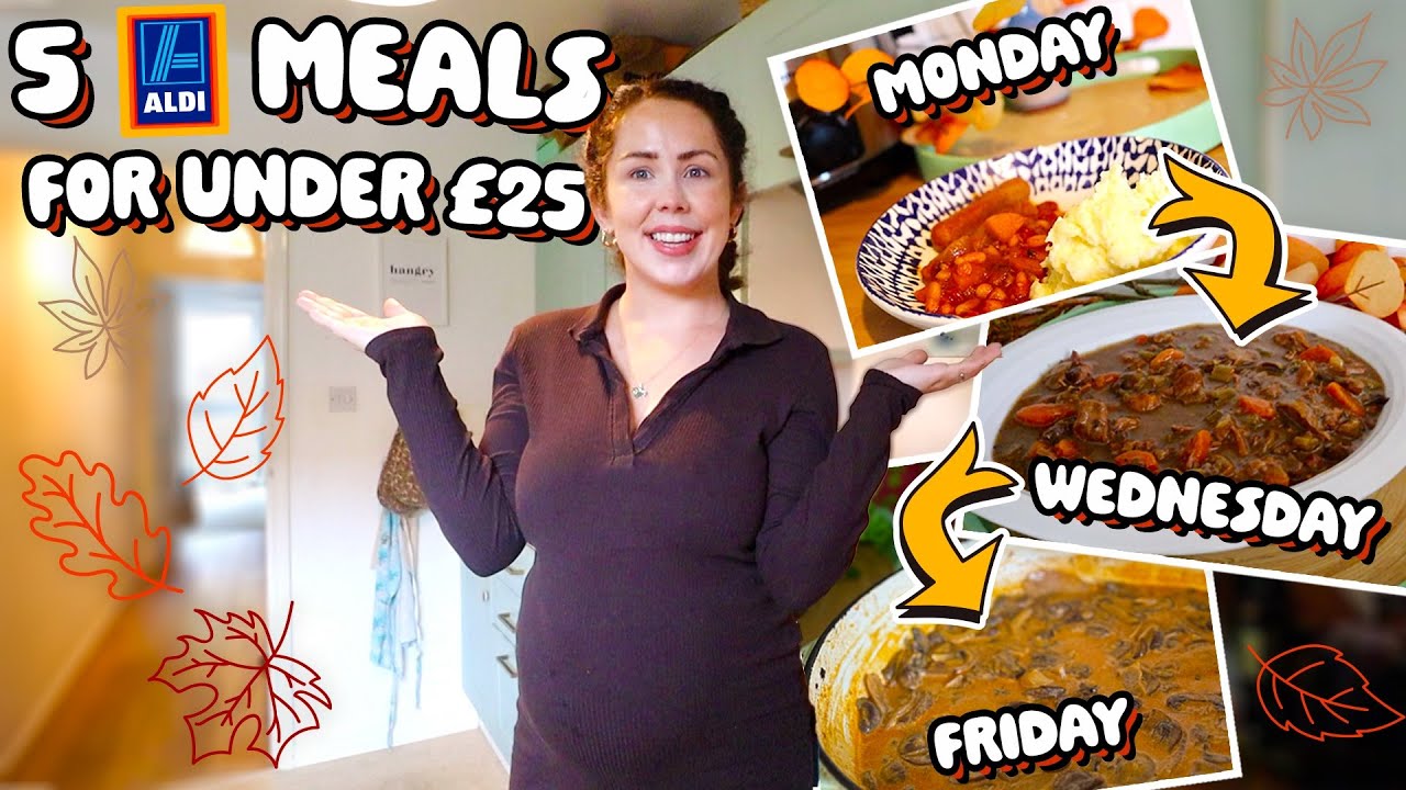 5 AUTUMN FAMILY MEALS FROM ALDI FOR UNDER £25 | Week Of Budget Meals From Aldi (Fall/Autumn 2024)