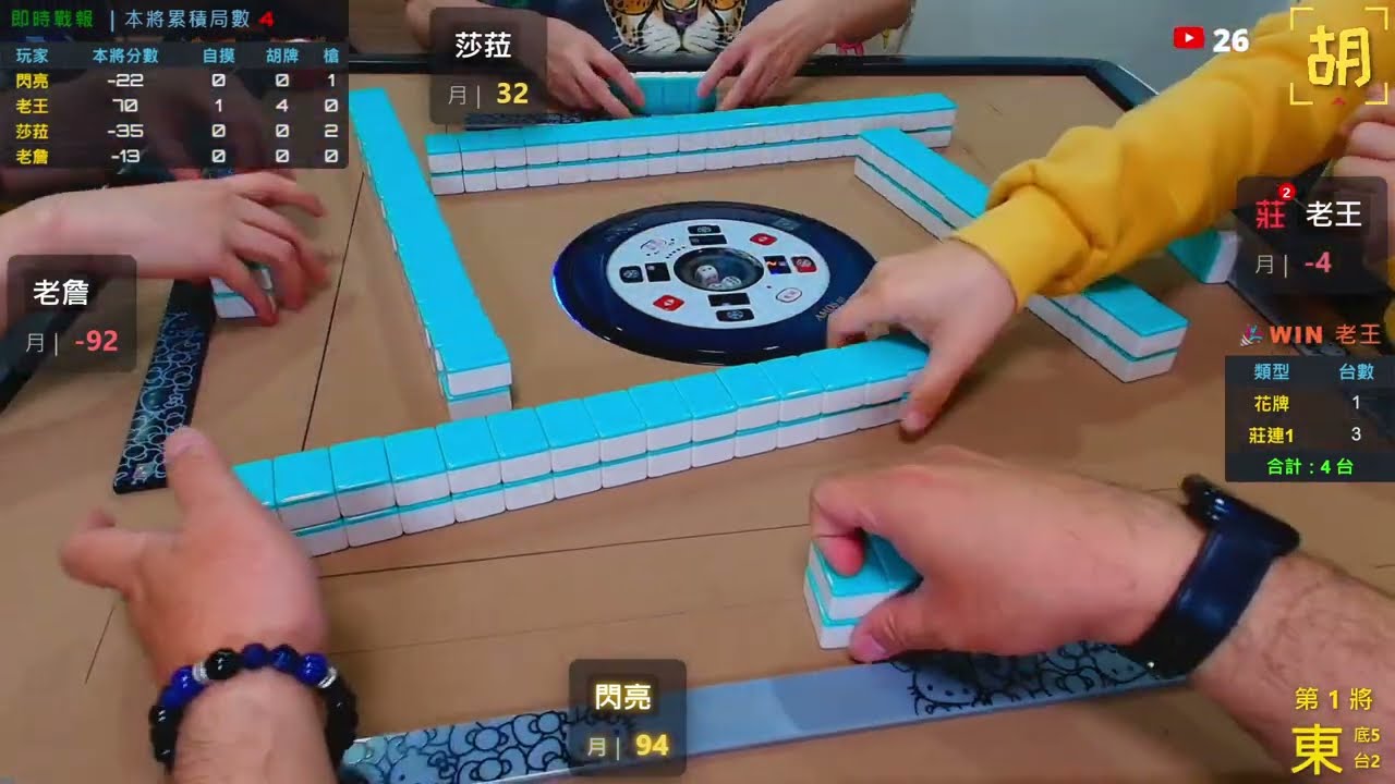 【胡牌人生】麻將:台灣加油-閃亮,莎菈,老王,老詹 20260308(直播)