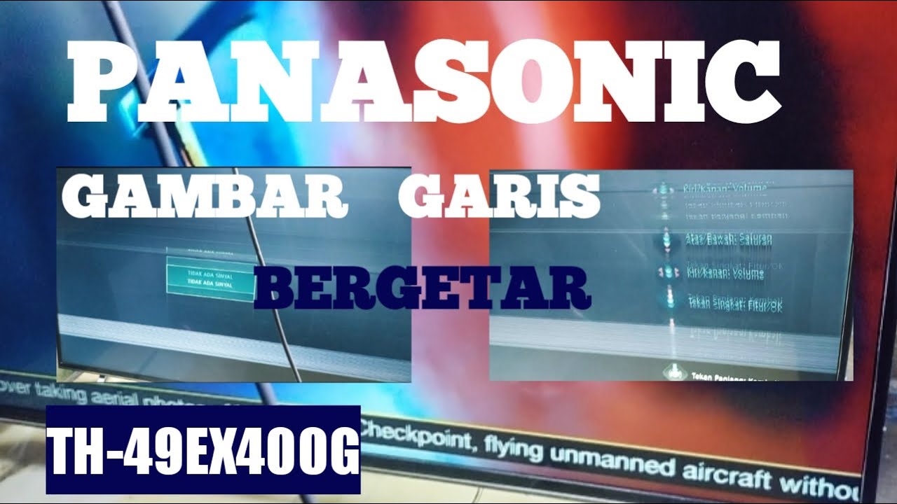 LED TV PANASONIC TH-49EX400G.image of vibrating lines