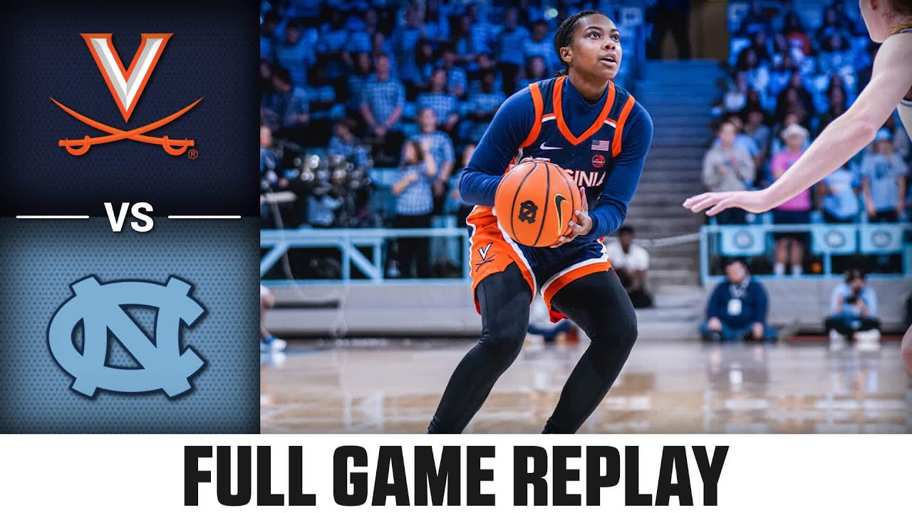 Virginia vs. North Carolina Full Game Replay | 2023-24 ACC Women’s Basketball