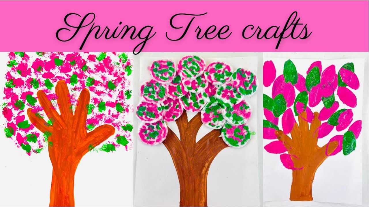 3 Easy Spring Tree crafts for kids🌷🌻🌸 | Spring craft ideas🌷🌻🌸 - Crafts with Toddler