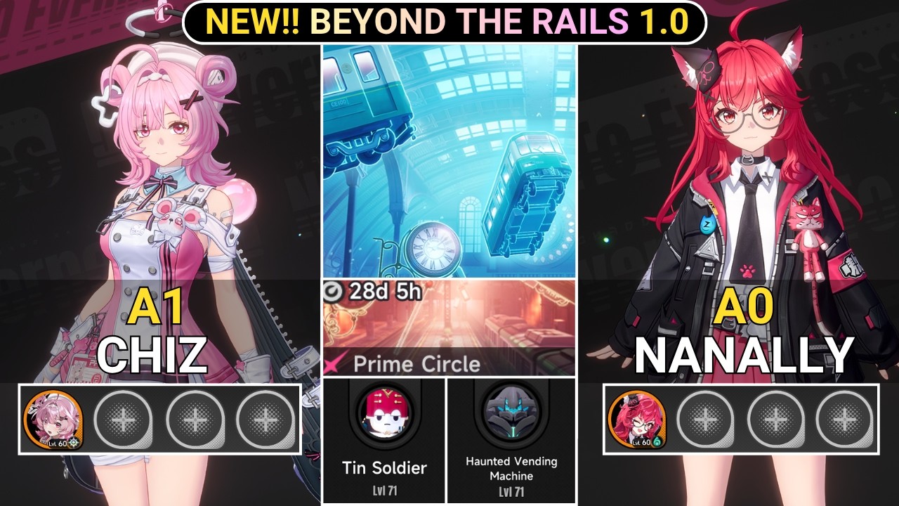 Chiz & Nanally Solo Clear! All F2P WP! A1 Chiz & A0 Nanally VS Stage 3+4 | Beyond The Rails NTE 1.0