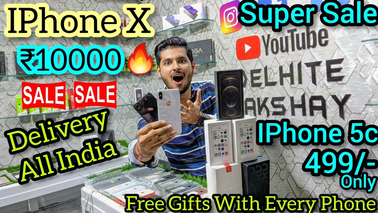 iPhone X 9999 IPhone 5c 499 Free Gift New Condition IPhone Delhite lakshay Store Apka Apna Store