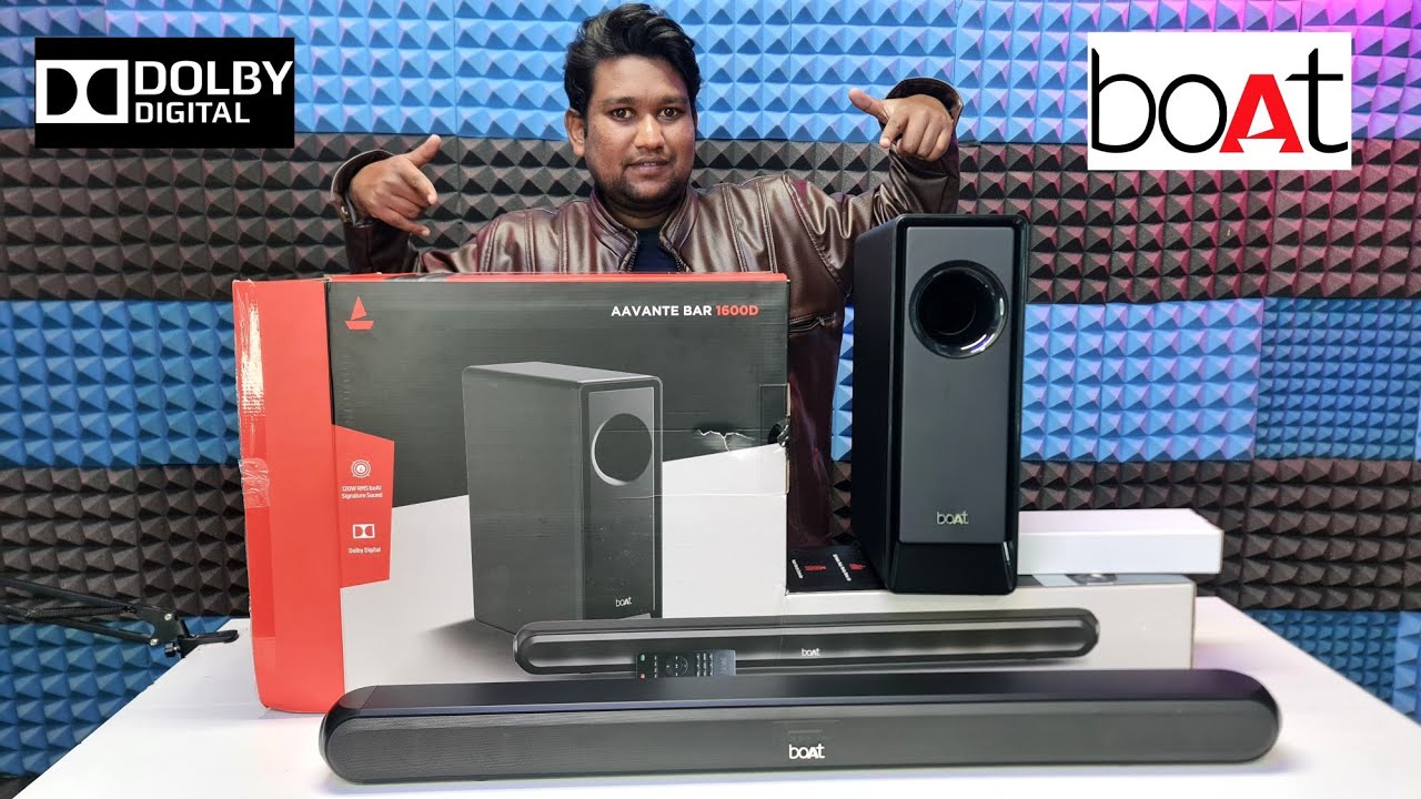 Boat Aavante Bar 1600D/1680D Soundbar UNBOXING REVIEW SOUND BASS DOLBY AUDIO TEST⚡️120w⚡️DEEP BASS