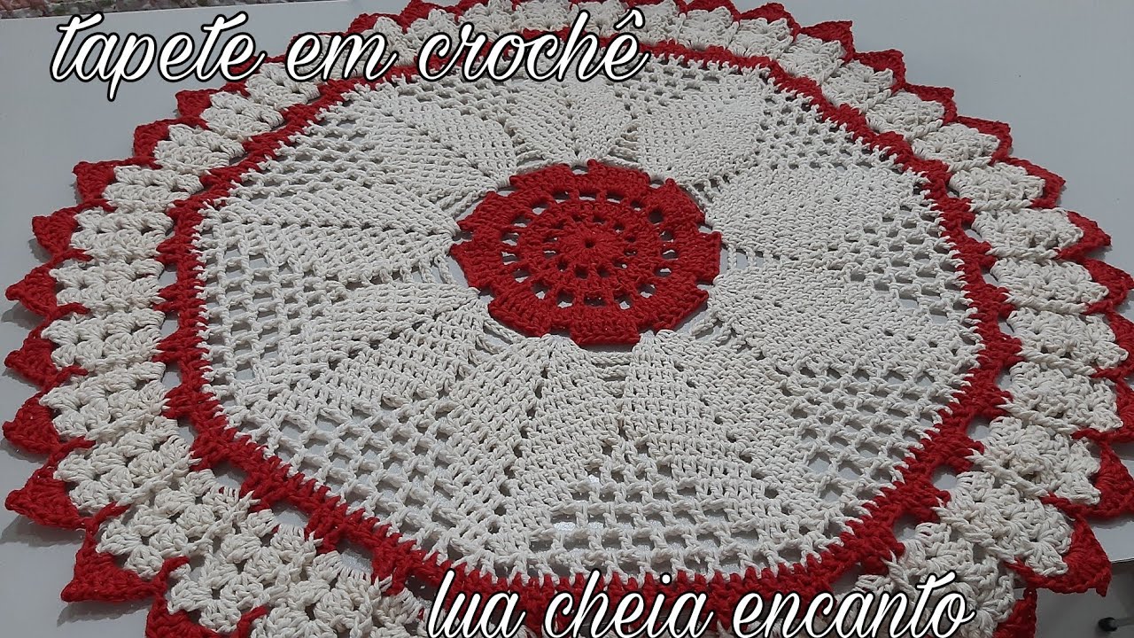 Tapete de crochê lua cheia encanto vídeo aula completa
