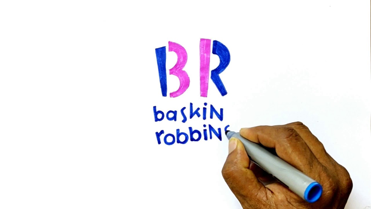 How to Draw the Baskin-Robbins Logo (narrated)