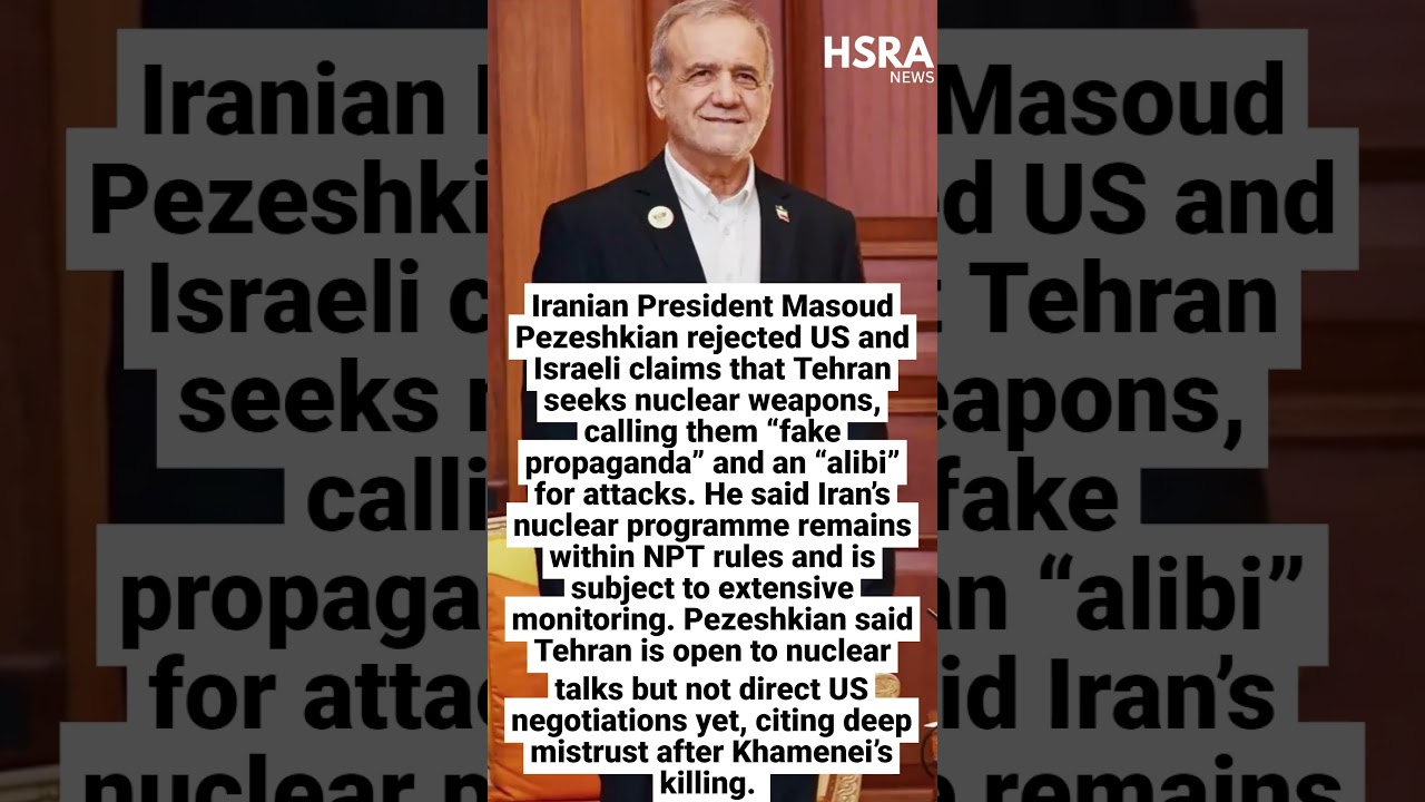 Pezeshkian Says US Used Nuclear Claims as &ldquo;Alibi&rdquo; to Attack Iran #shorts #breakingnews #iran #trump