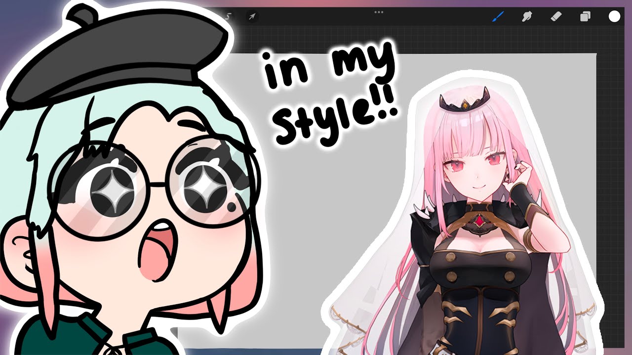 Drawing Chibi Mori Calliope!! [ Art Stream ]