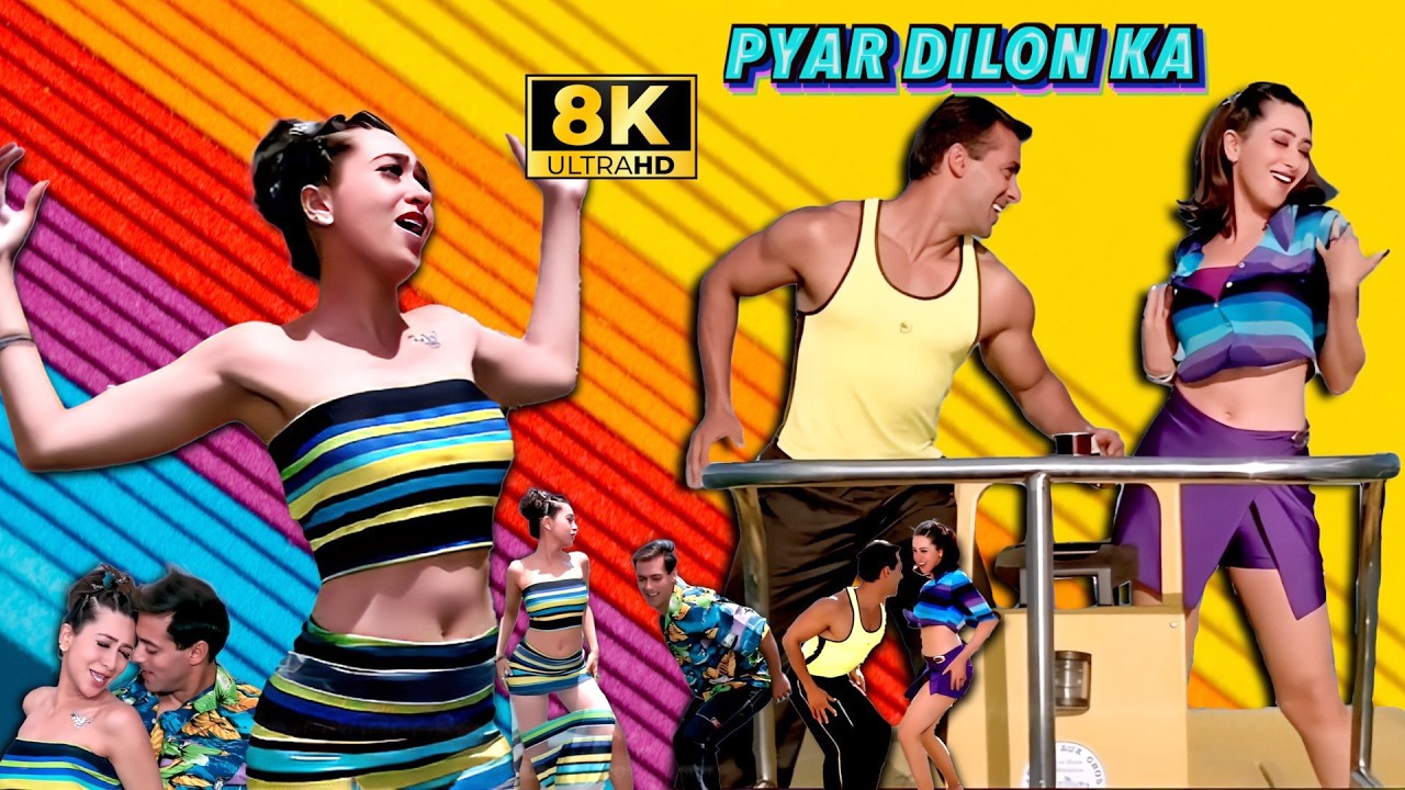 Pyar Dilon Ka Mela Hai 8K Full Video Song | 90 Hits | Salman Khan, Karisma | Alka Yagnik, Sonu Nigam
