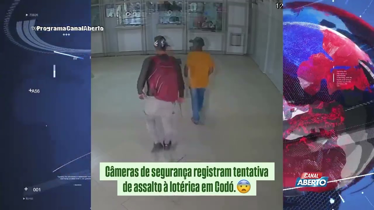 Câmeras de segurança registram tentativa de assalto à lotérica em Codó