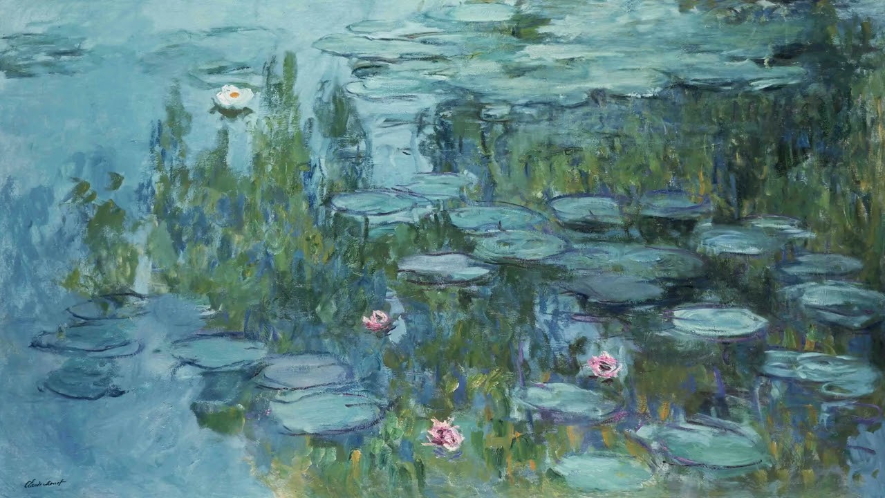 Water Lilies Monet Remembered - 2 Hours Screensaver     ---EcoArtLab • Frame TV & Printable Art