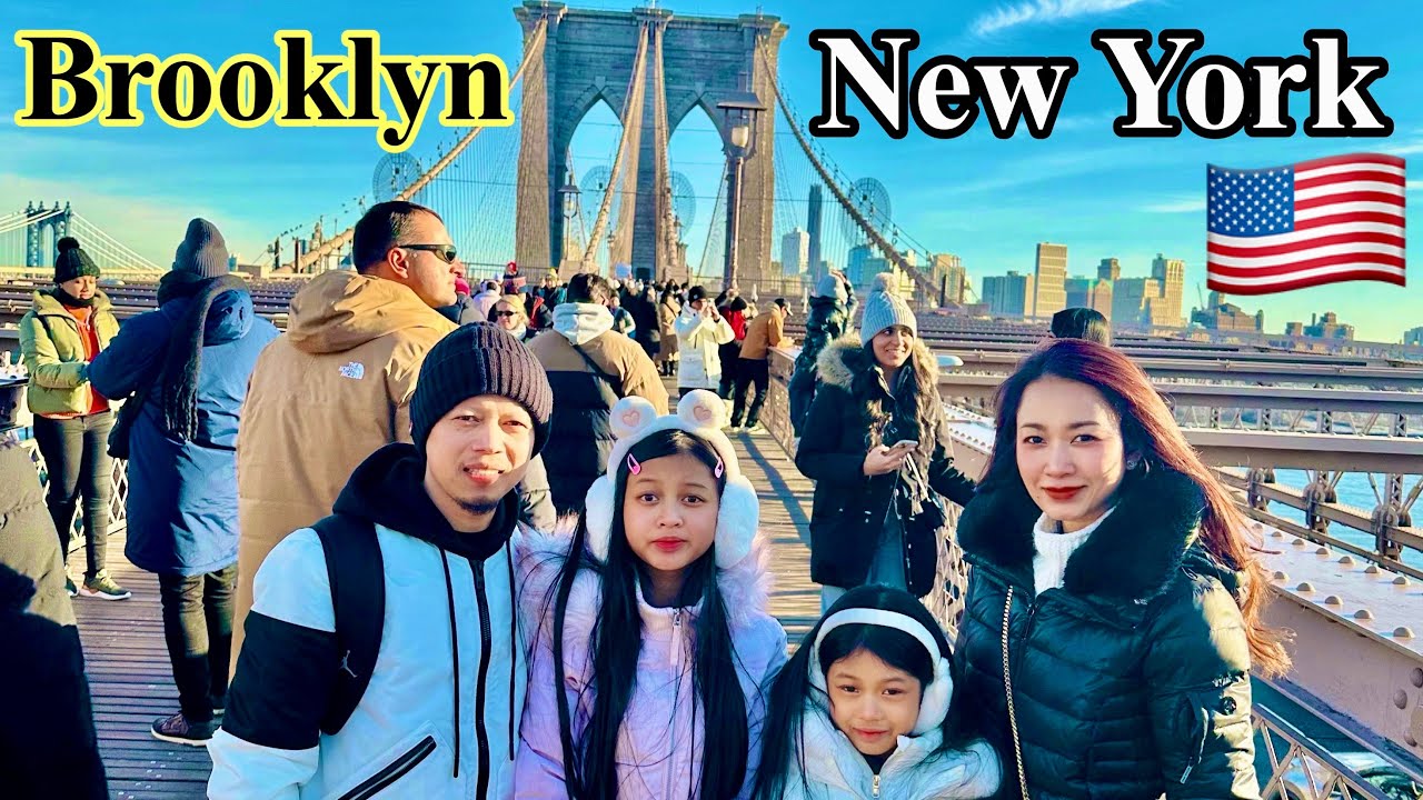Brooklyn bridge in New York City.