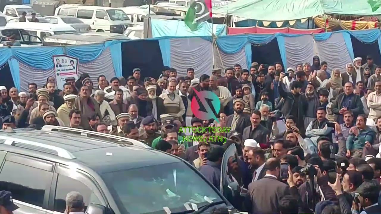 Scenes arrival of Punjab Governor Sardar Saleem Haider Khan and his son Faizan Haider at the venue