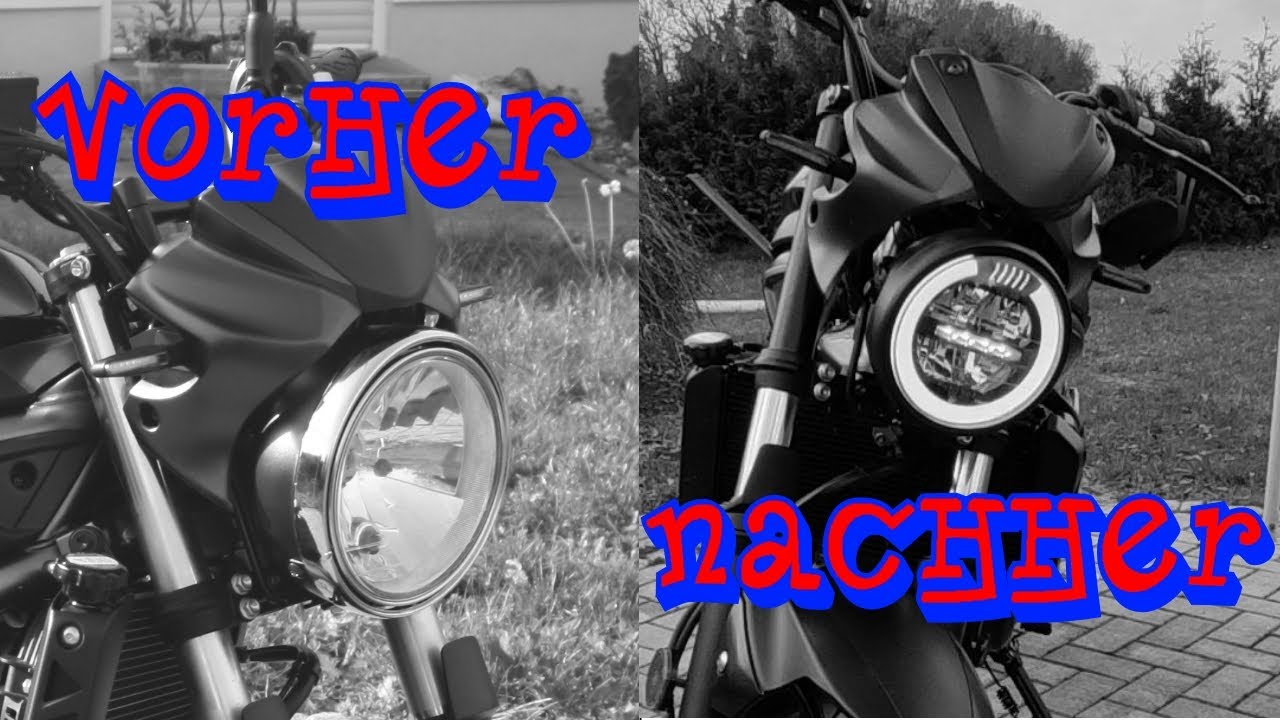 Suzuki SV 650 2022 Umbau LED Frontscheinwerfer