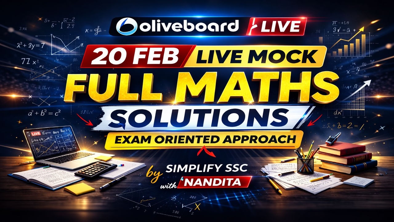 Oliveboard  Live Mock 20-22 Feb Maths Solutions 🔥| SSC CGL CHSL 2026 | Concept Revision +  Tricks