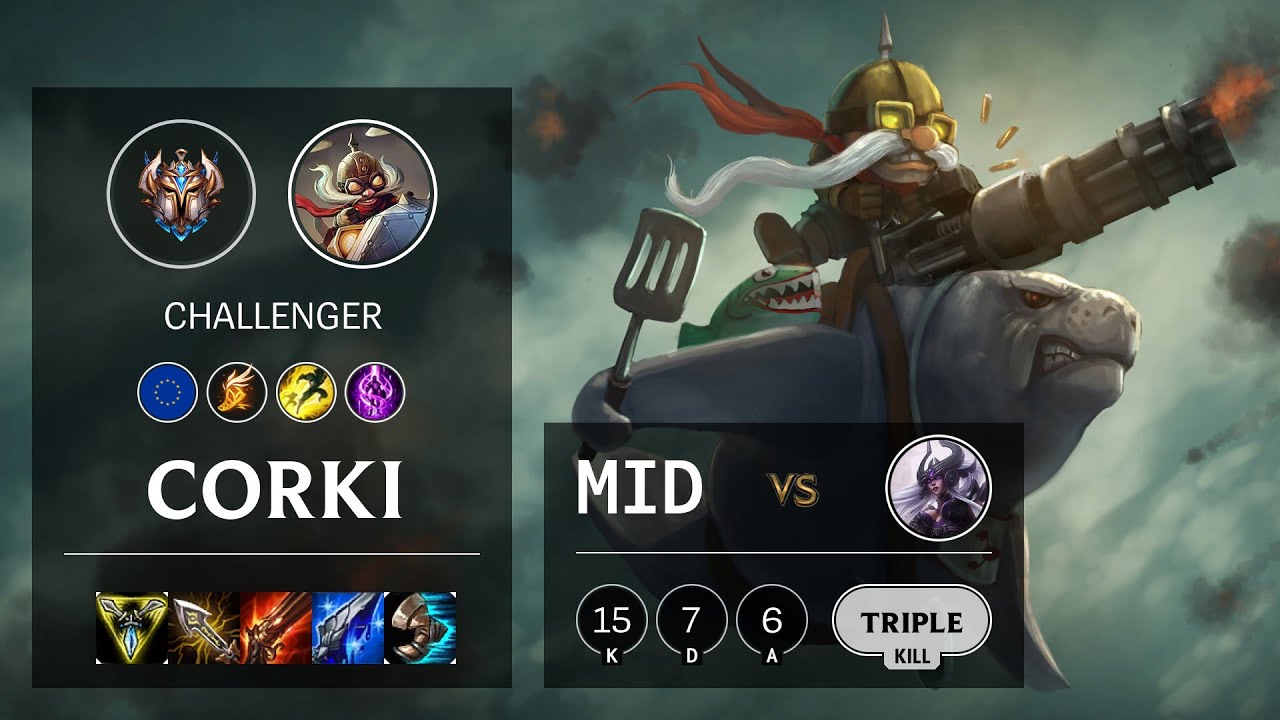 Corki Mid vs Syndra - EUW Challenger Patch 10.15