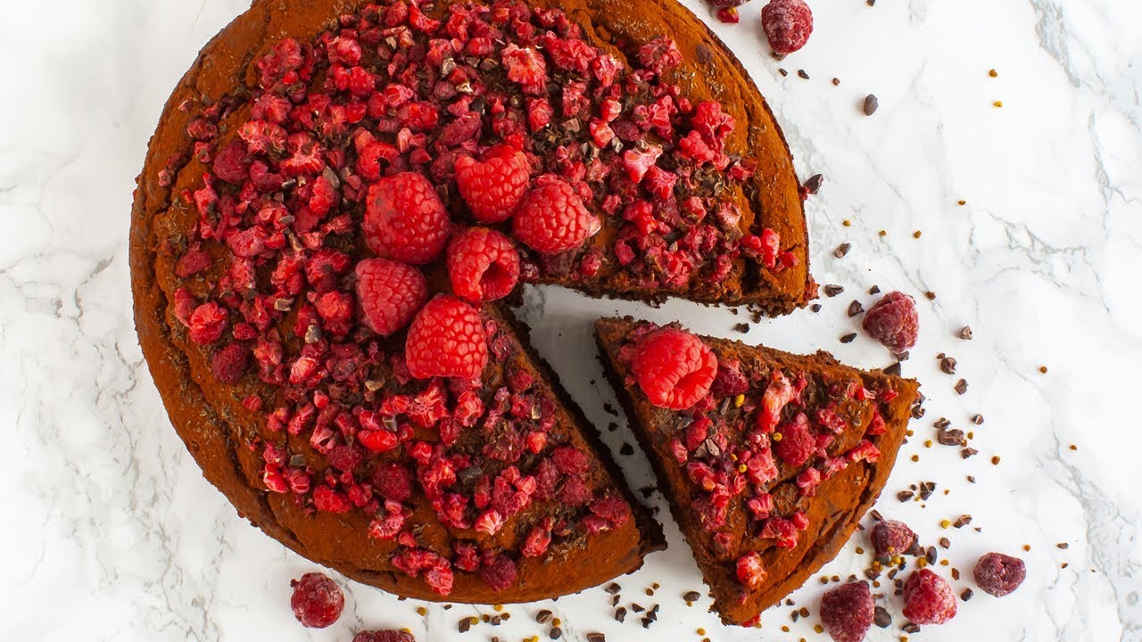Vegan Chocolate Raspberry Cake - Foodaciously