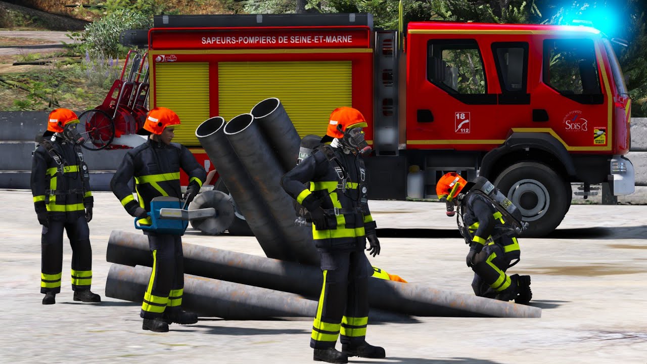 [GTA5] GRAVE ACCIDENT DANS UNE USINE - LES POMPIERS INTERVIENNENT | SDIS77